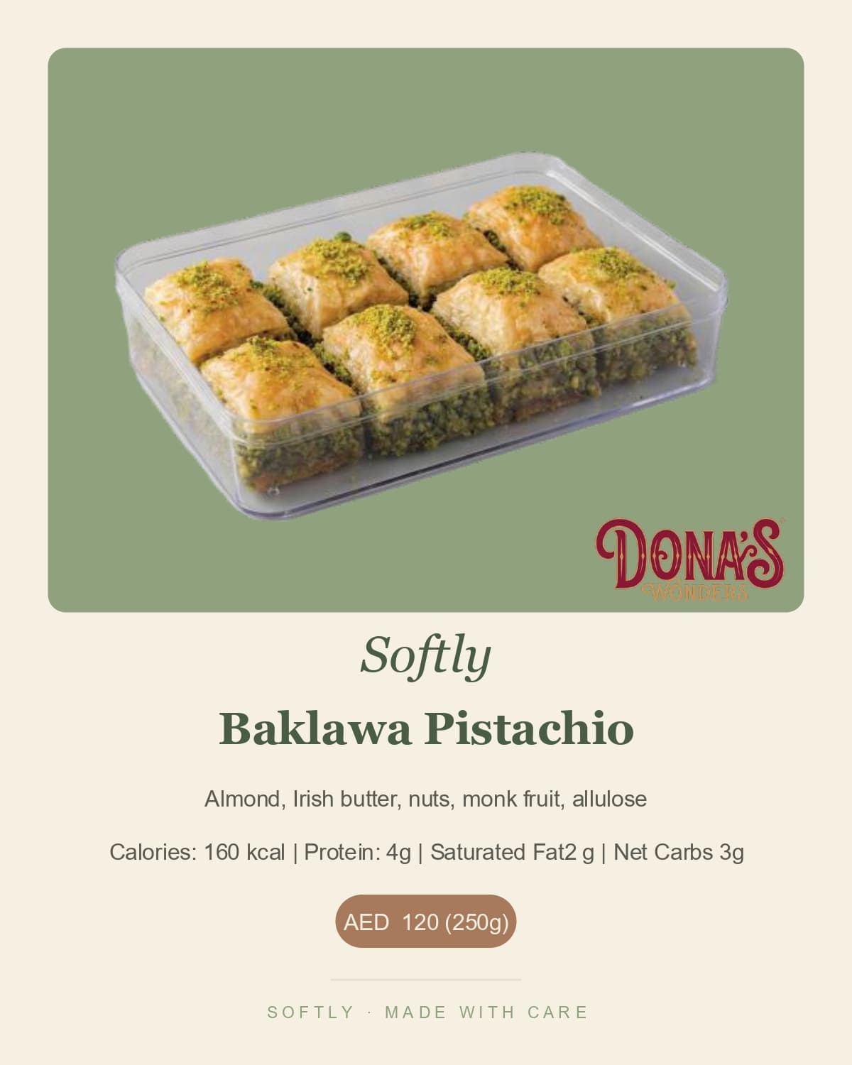 Softly.GF pistachio baklawa